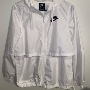 Nike white wind breaker